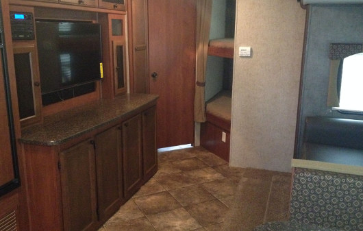 RV Rental Denver Travel Trailer North Trail entertainment center